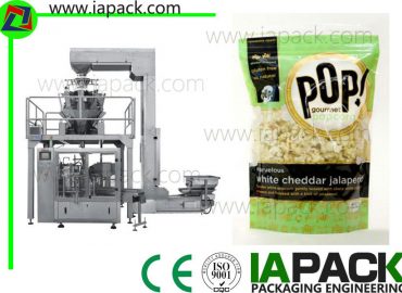 popcorn premade σακούλα πλήρωσης μηχανή σφράγισης με κλίμακα πολλαπλών κεφαλών