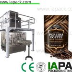 αυτόματη μηχανή συσκευασίας καφέ φασολιών stand up φιαλίδιο φερμουάρ γεμιστήρα