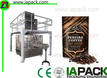 αυτόματη μηχανή συσκευασίας καφέ φασολιών stand up φιαλίδιο φερμουάρ γεμιστήρα