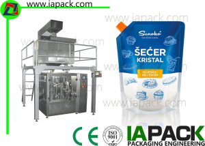 αυτόματη μηχανή συσκευασίας ντοπαπάκ για ζάχαρη και σκόνη τζίντζερ